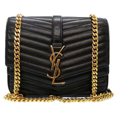 Sac bandoulière en cuir Saint Laurent Noir en Cuir .